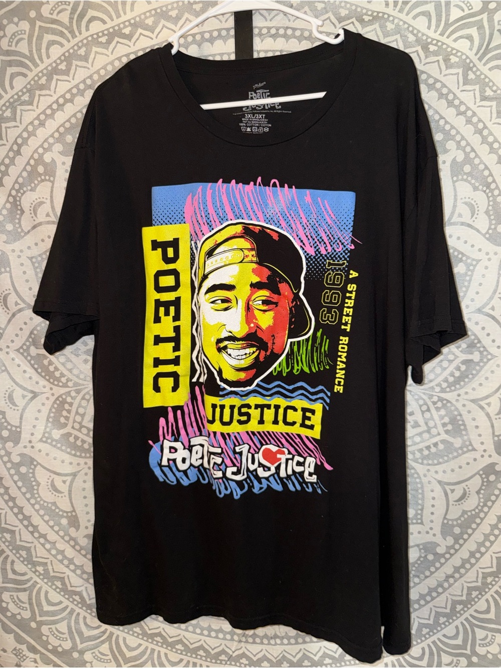 Men's Black Graphic Tee - Print
